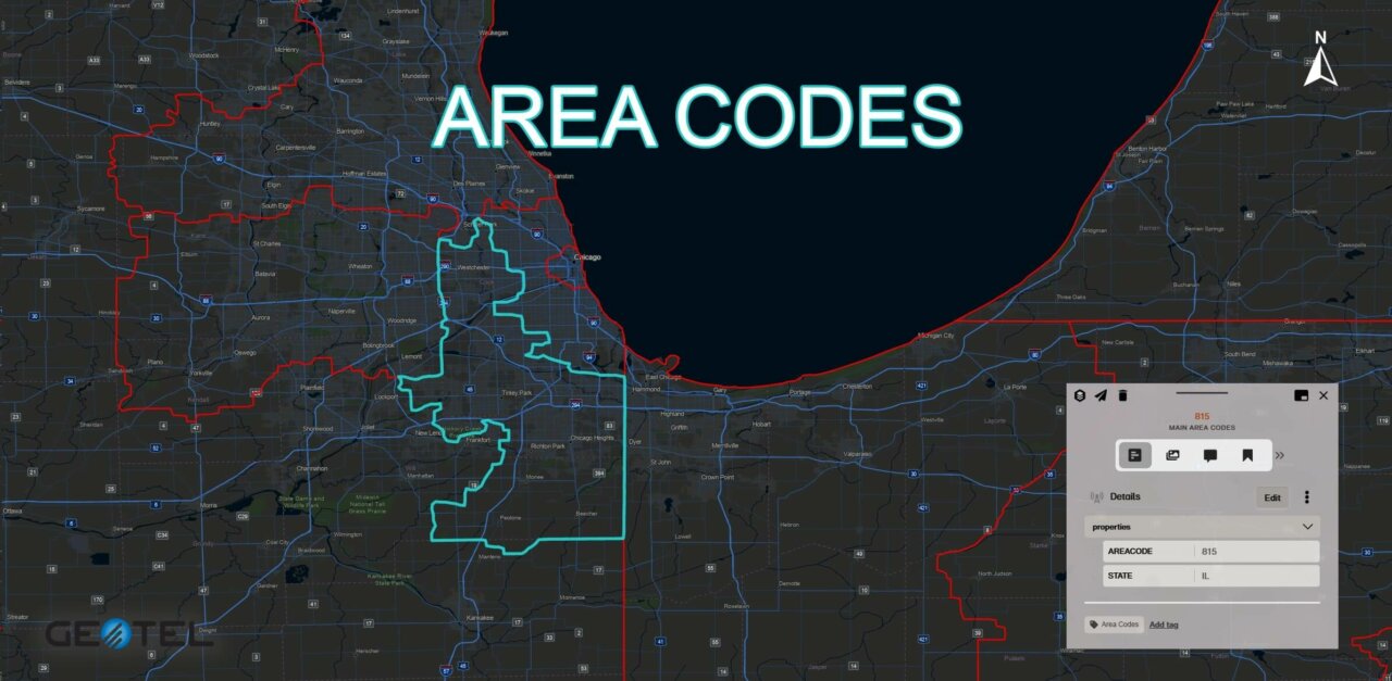 Area Code Boundaries | GeoTel